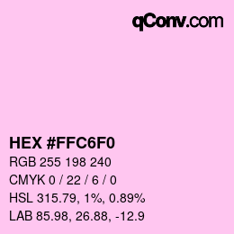 Color code: HEX #FFC6F0 | qconv.com