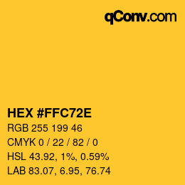 カラーコード: HEX #FFC72E | qconv.com