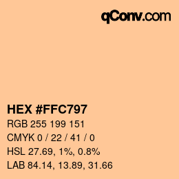 Color code: HEX #FFC797 | qconv.com