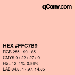Color code: HEX #FFC7B9 | qconv.com