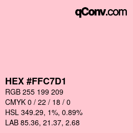 カラーコード: HEX #FFC7D1 | qconv.com
