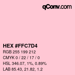 カラーコード: HEX #FFC7D4 | qconv.com