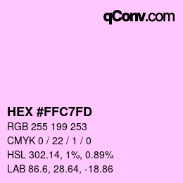 Farbcode: HEX #FFC7FD | qconv.com