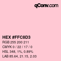 Color code: HEX #FFC8D3 | qconv.com