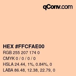 Color code: HEX #FFCFAE00 | qconv.com
