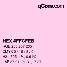 Color code: HEX #FFCFEB | qconv.com
