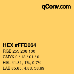 カラーコード: HEX #FFD064 | qconv.com