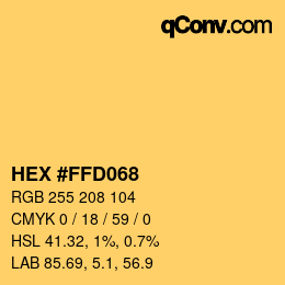 Color code: HEX #FFD068 | qconv.com