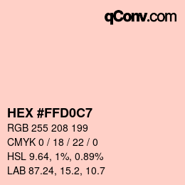 Color code: HEX #FFD0C7 | qconv.com