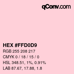 Color code: HEX #FFD0D9 | qconv.com