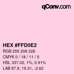 Color code: HEX #FFD0E2 | qconv.com