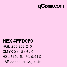 Color code: HEX #FFD0F0 | qconv.com