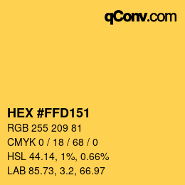 Color code: HEX #FFD151 | qconv.com