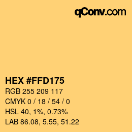 Color code: HEX #FFD175 | qconv.com