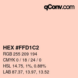 Color code: HEX #FFD1C2 | qconv.com