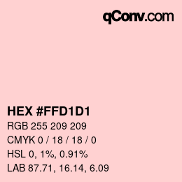 Color code: HEX #FFD1D1 | qconv.com