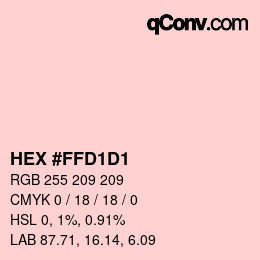 Color code: HEX #FFD1D1 | qconv.com