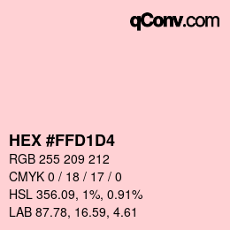 Color code: HEX #FFD1D4 | qconv.com