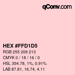 Color code: HEX #FFD1D5 | qconv.com