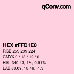 Color code: HEX #FFD1E0 | qconv.com