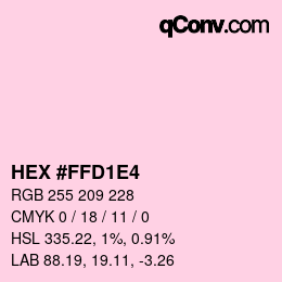 Color code: HEX #FFD1E4 | qconv.com