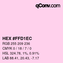 Color code: HEX #FFD1EC | qconv.com
