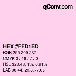 カラーコード: HEX #FFD1ED | qconv.com