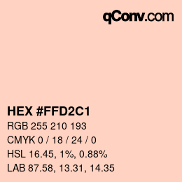 Color code: HEX #FFD2C1 | qconv.com