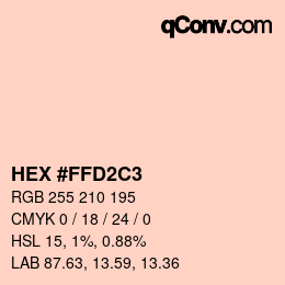Color code: HEX #FFD2C3 | qconv.com