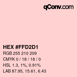 カラーコード: HEX #FFD2D1 | qconv.com