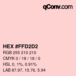 Color code: HEX #FFD2D2 | qconv.com