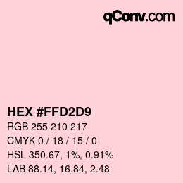 Farbcode: HEX #FFD2D9 | qconv.com