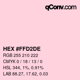 Color code: HEX #FFD2DE | qconv.com