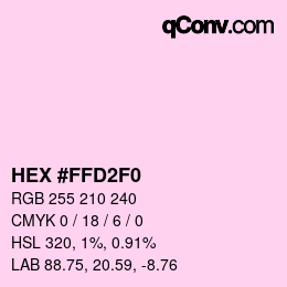 Color code: HEX #FFD2F0 | qconv.com