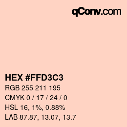 Color code: HEX #FFD3C3 | qconv.com