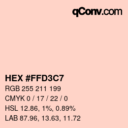 Color code: HEX #FFD3C7 | qconv.com