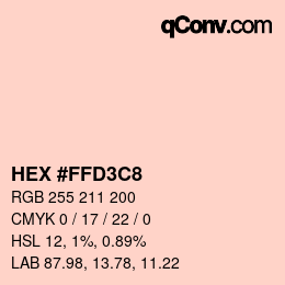 Color code: HEX #FFD3C8 | qconv.com