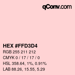 Color code: HEX #FFD3D4 | qconv.com