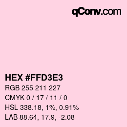 Código de color: HEX #FFD3E3 | qconv.com