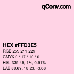 Color code: HEX #FFD3E5 | qconv.com