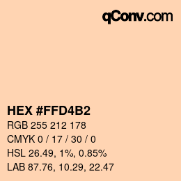 Color code: HEX #FFD4B2 | qconv.com