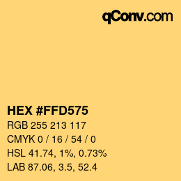 カラーコード: HEX #FFD575 | qconv.com