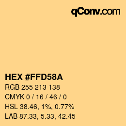 Farbcode: HEX #FFD58A | qconv.com