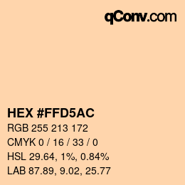 Color code: HEX #FFD5AC | qconv.com