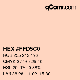 カラーコード: HEX #FFD5C0 | qconv.com