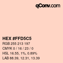 颜色代码: HEX #FFD5C5 | qconv.com