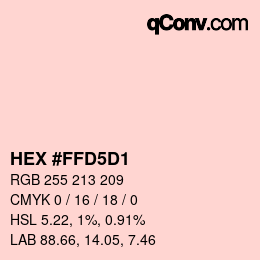 Color code: HEX #FFD5D1 | qconv.com