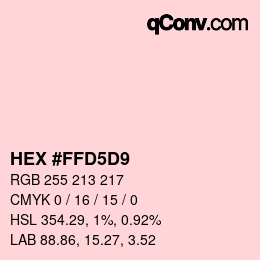 カラーコード: HEX #FFD5D9 | qconv.com