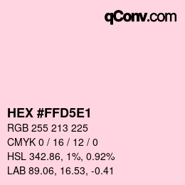 カラーコード: HEX #FFD5E1 | qconv.com