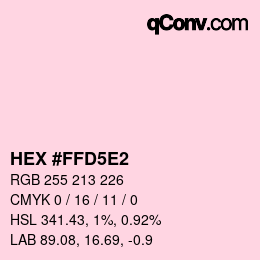 Farbcode: HEX #FFD5E2 | qconv.com